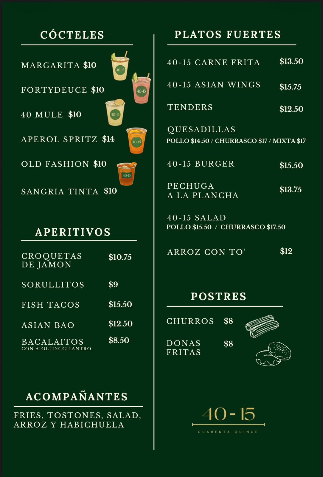 Menú del Restaurante